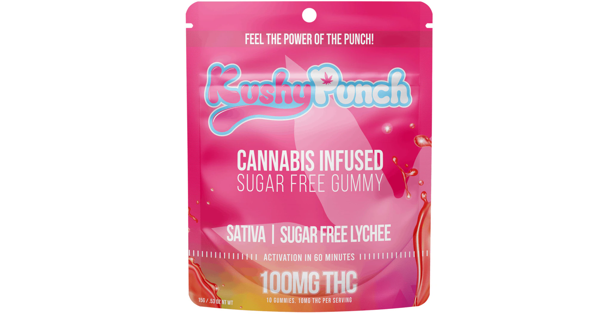 Kushy Punch - Kushy Punch - Original Lychee Sugar Free Gummy - 100mg Main Image