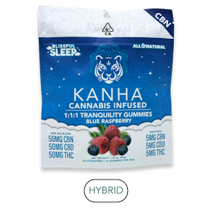 KANHA - Kanha - Classic CBN - Blue Raspberry Tranquility 1:1:1 - Gummies - 10pk - 100mg
