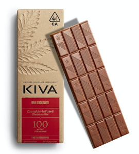 KIVA - KIVA: Milk Chocolate Bar 100mg Edible 20-Piece