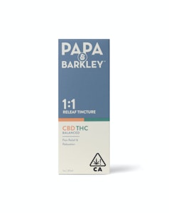 CBD:THC - 1:1 - Releaf Tincture - 15ml - Papa & Barkley