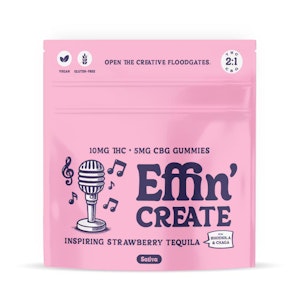Effin' - Effin' | 10pk Gummies | Create Inspiring Strawberry Tequila 2:1 THC:CBG | 100mg