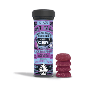 KIVA - Lost Farm Black Raspberry CBN Live Resin Gummies 