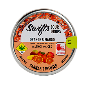 Swifts - Swifts | Orange & Mango Sours | Hard Candy | 20pk | 200mg THC:CBD 1:1