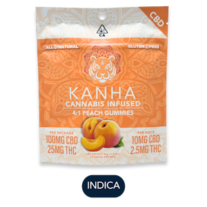 KANHA - Kanha - Classic CBD - Peach 4:1 - Gummies - 10pk - 100mg