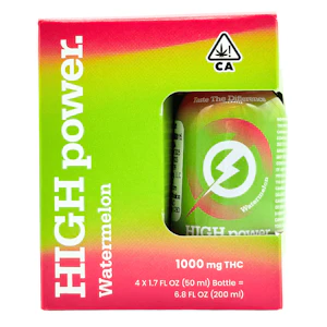 High Power - HIGH Power - Watermelon - 4pk - Beverages - 6.8oz - 1000mg
