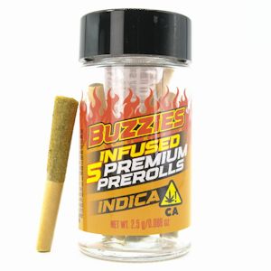 Buzzies - Indica 2.5g 5 Pack Infused Pre-Rolls - Buzzies