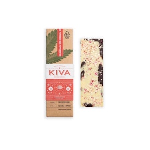 KIVA - Peppermint Bark | Chocolate Bar 100mg | Kiva