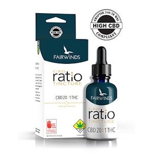 Fairwinds - Fairwinds | 20:1 CBD THC | Tincture | DOH | 10mg THC 190mg CBD