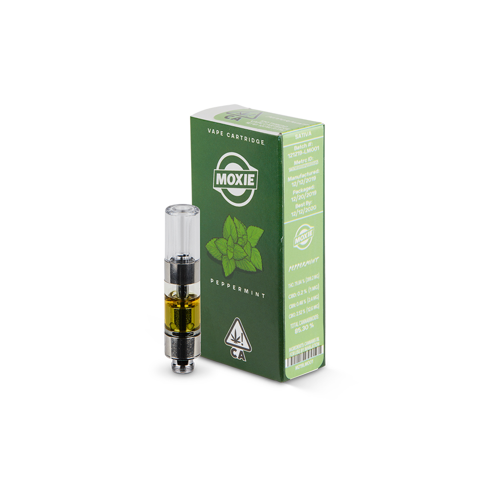 Peppermint Liquid Moxie Vape Cartridge (0.5g) Californi...