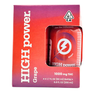 High Power - HIGH Power - Grape - 4pk - Beverages - 6.8oz - 1000mg