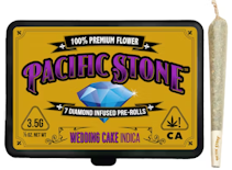 Pacific Stone xT Diamond Infused Prerolls 0.5g Indica Wedding Cake 7-Pack 3.5g