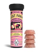 KIVA: Lost Farms Strawberry Lemonade "Super Lemon Haze" Live Resin Gummies 10-Piece/100mg (S)