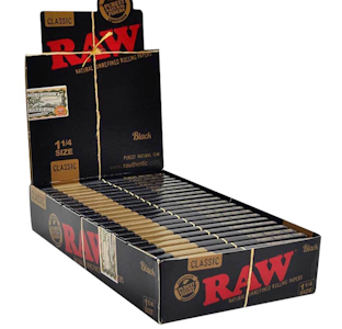 RAW - Raw Classic Black 1 1/4" Rolling Papers $4