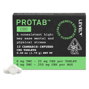 LEVEL+ - Level Protab CBD 25mg CBD Per Tablet 250mg Per Package