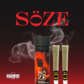 Soze 98 Super Silver Live Resin Infused Preroll 2pk (2x.75g)