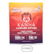 Kanha - NANO - Fruit Punch Fusion - Gummies - 10pk- 100mg
