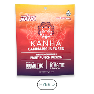 KANHA - Kanha - NANO - Fruit Punch Fusion - Gummies - 10pk- 100mg