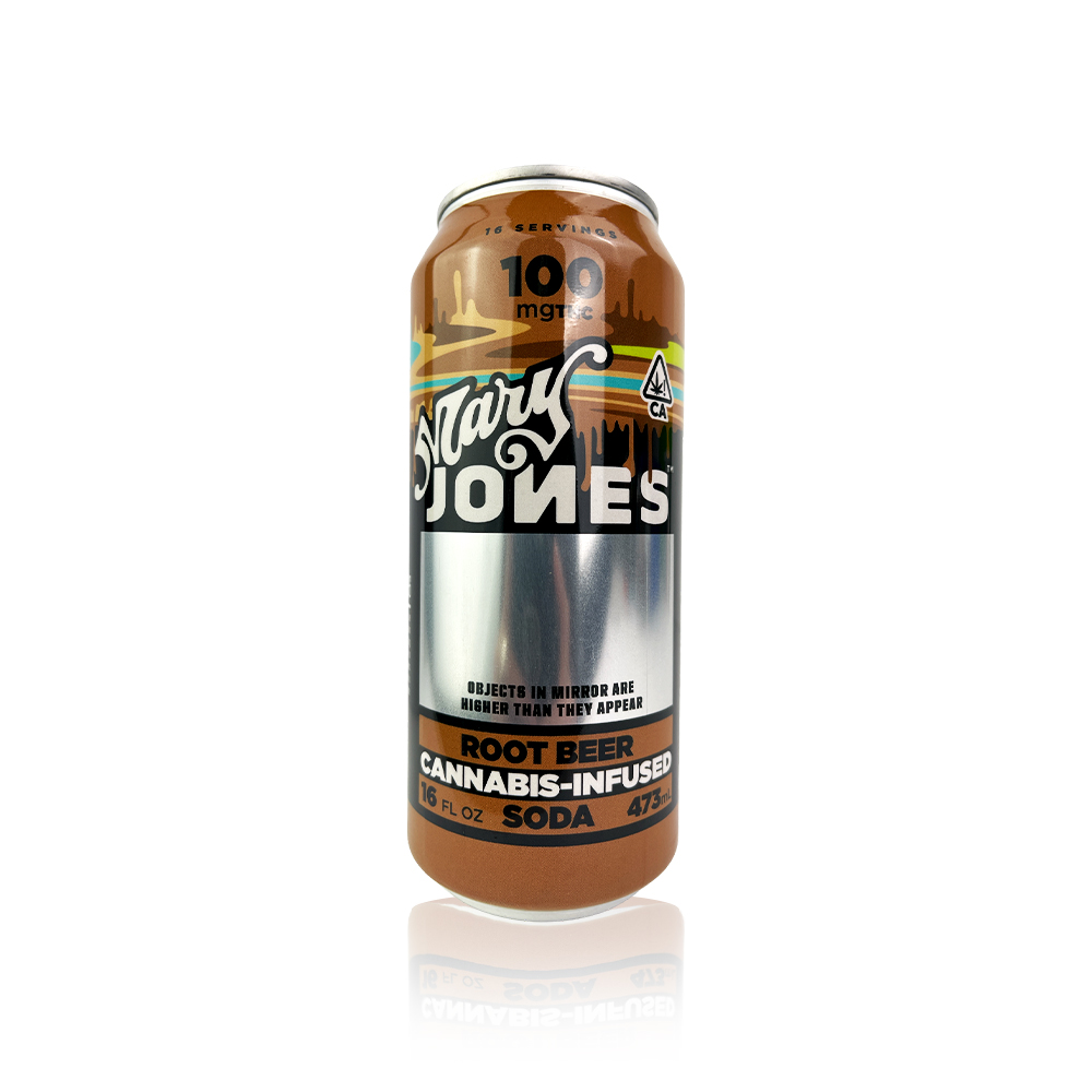 MARY JONES - Drink - Root Beer Soda - 16oz Can - 100MG