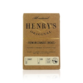 HENRY'S ORIGINAL - Preroll - Coast - CBD - 4-Pack - 2G