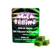 Alien Brainz-Astral Apple-Gummies-200Mg-Fast Acting