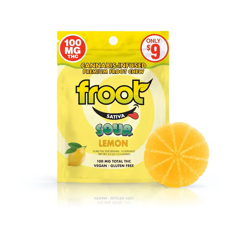 Froot - Froot - 100mg Sour Gummies - Lemon   Main Image