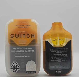BOUTIQ - BOUTIQ - 1g Liquid Live Diamonds AIO Switch Dual Tank - Brooklyn Dream x Midnight-Z