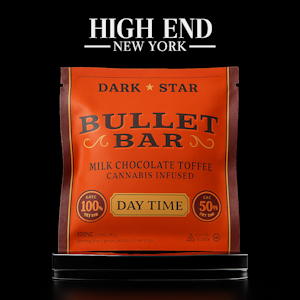 Bullet Bar by Dark Star - Bullet Bar - Daytime - Milk Chocolate Toffee Candy Bar - 100mg - 1 piece