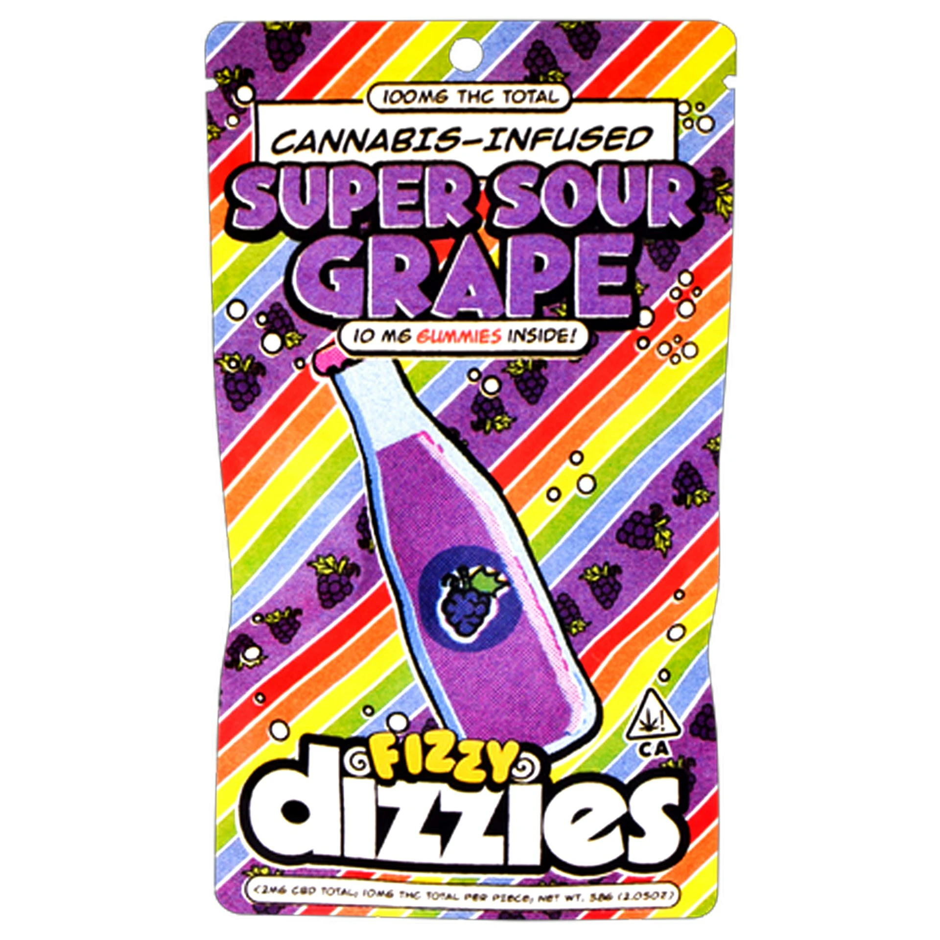 Dizzies - DIZZIES - Super Sour Grape - Gummies - 100mg Main Image