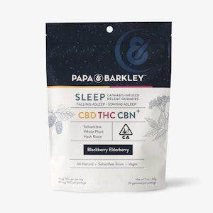 PAPA & BARKLEY - Papa & Barkley - 2:4:1 ( Sleep ) CBD+THC+CBN Blackberry Elderberry Rosin Gummies - 80mg