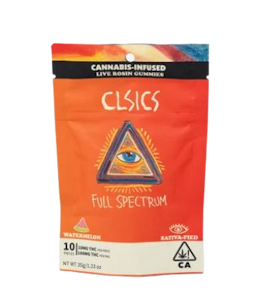 CLSICS - Watermelon Haze 100mg 10 Pack Live Rosin Gummies - CLSICS