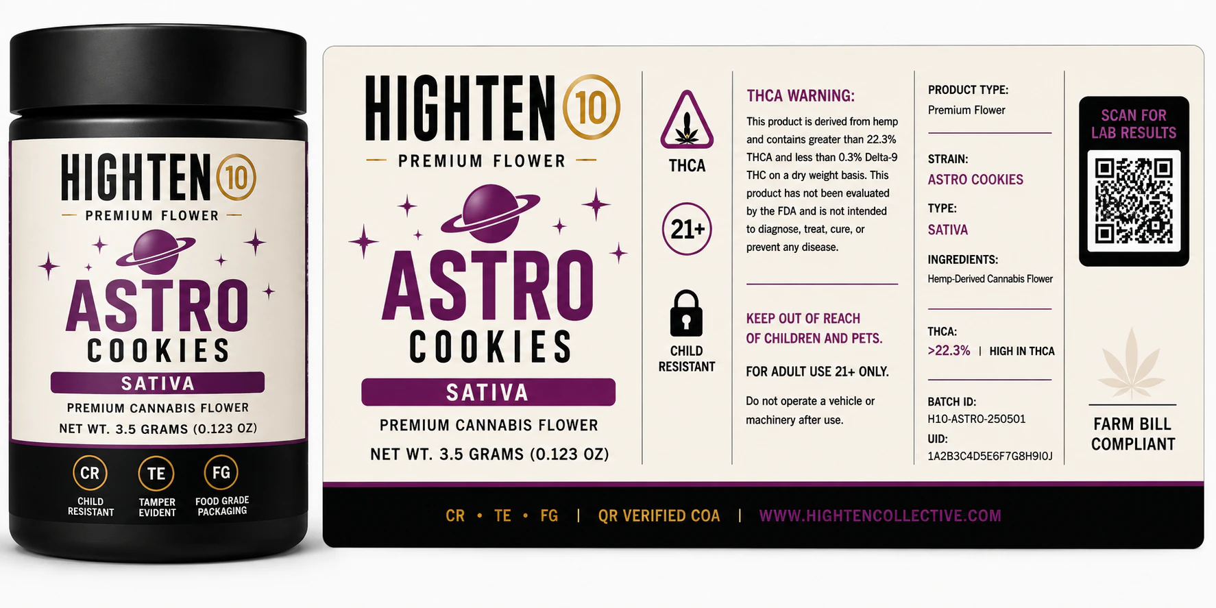HighTen - AstroCookies Hemp 3.5g Main Image