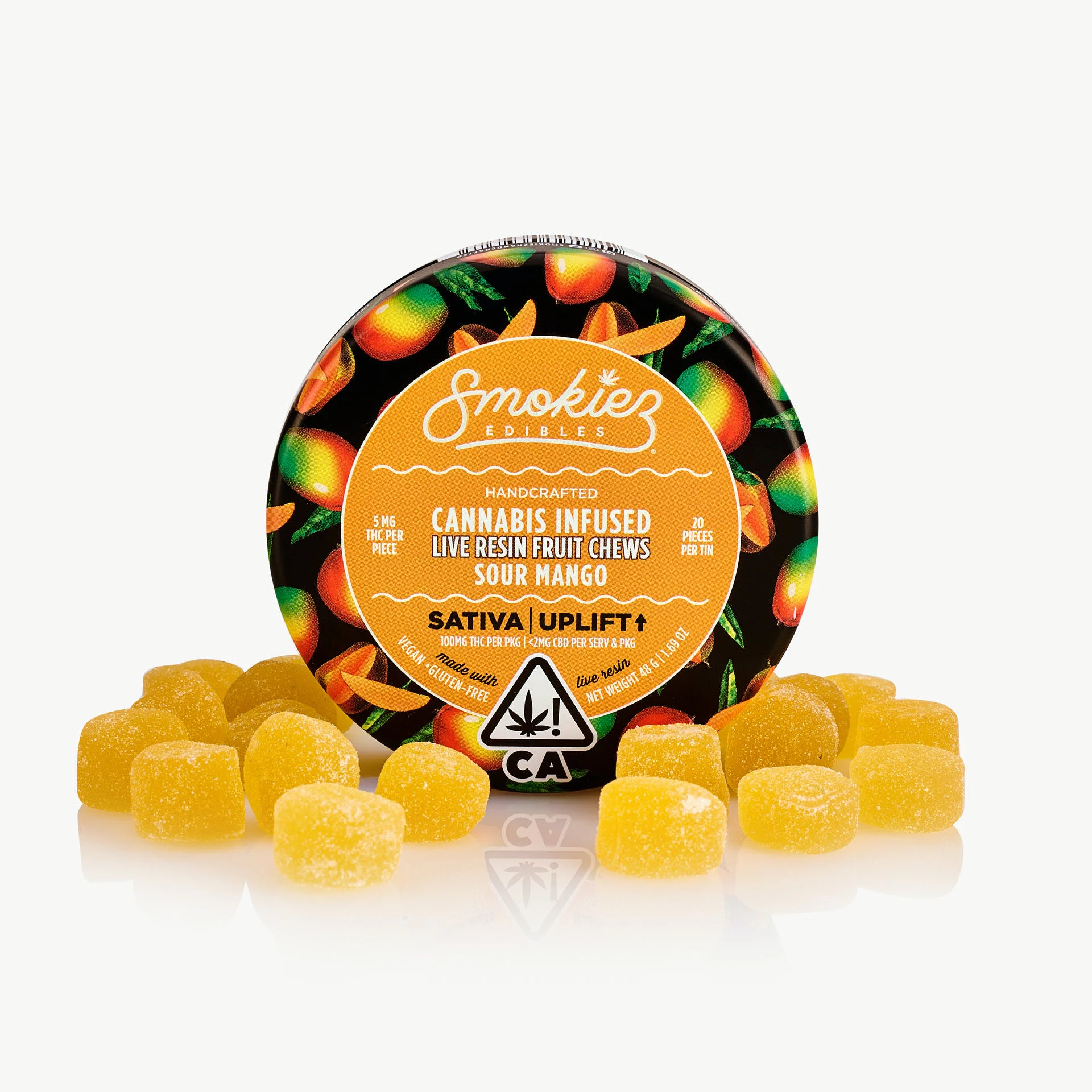 SMOKIEZ - Smokiez - 100mg LR Fruit Chews - Sour Mango Main Image