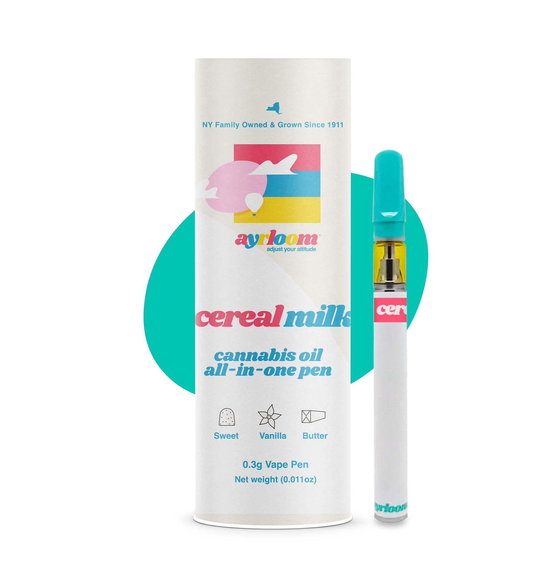 Ayrloom Cereal Milk Disposable Vape 0.3g Vape Hou...