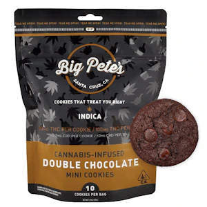 BIG PETE'S TREATS - Big Pete's - Indica - Double Chocolate - 10pk - Mini Cookies - (100mg)