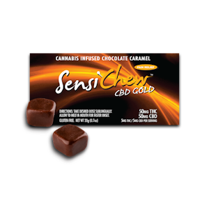 Sensi Chew - CBD Gold Chocolate Caramels -  1:1 - Sensi Chew