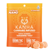 Kanha 100mg NANO Sativa Tangerine Twist Gummies