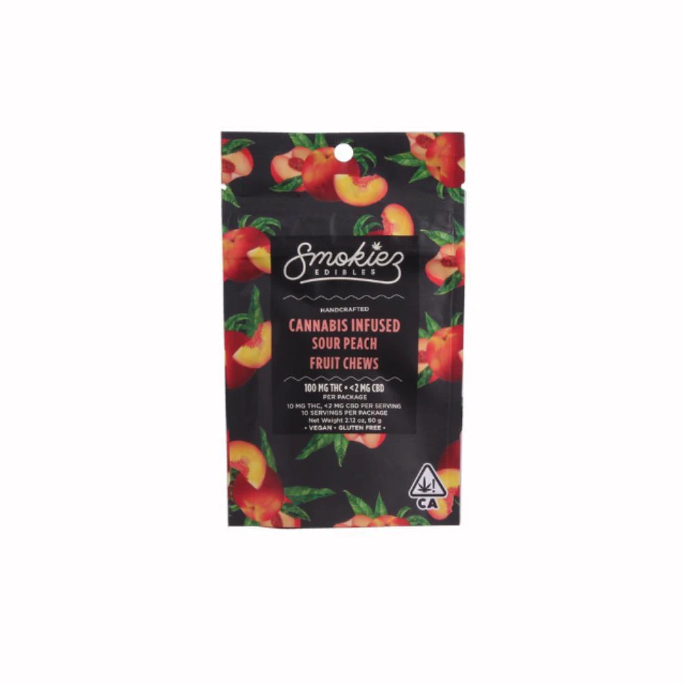 SMOKIEZ - Smokiez fruit chews Sour Peach 100mg Main Image