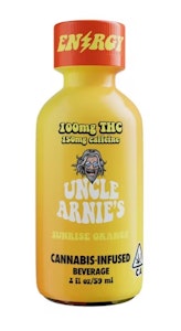 UNCLE ARNIE'S - [Uncle Arnie's] THC Shot - 100mg - Sunrise Orange w/ Caffeine (S)