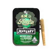 West Coast Cure - Jefferey Pre Roll Pack - Diamond Infused - Indica - OG Kush - (3.25g Total) 5 Pack