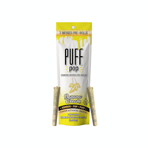 Banana Cream Infused Pre-Rolls 2 pack (1g) PUFF POP 