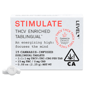 Level Protab - Stimulate THCV:CBG:THC - 15mg (15ct)
