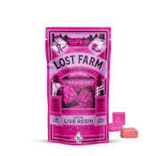 Strawberry - (Live Resin Infused) Fruit Chews - 100mg (SH) - Lost Farms x Sonoma Hills Farm