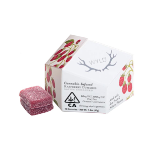 WYLD Gummies - 100mg THC Sativa Raspberry Gummies (10mg - 10 pack) - WYLD