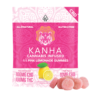 KANHA - Kanha - 1:1 CBD Gummies  - Pink Lemonade 