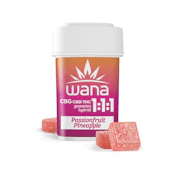 Wana - Fast Acting Gummies - Passionfruit Pineapple 1:1:1 CBG/CBD/THC - Hybrid - 100mg