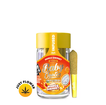Baby Jeeters Infused 5pk Prerolls 2.5g Mango Sherbet