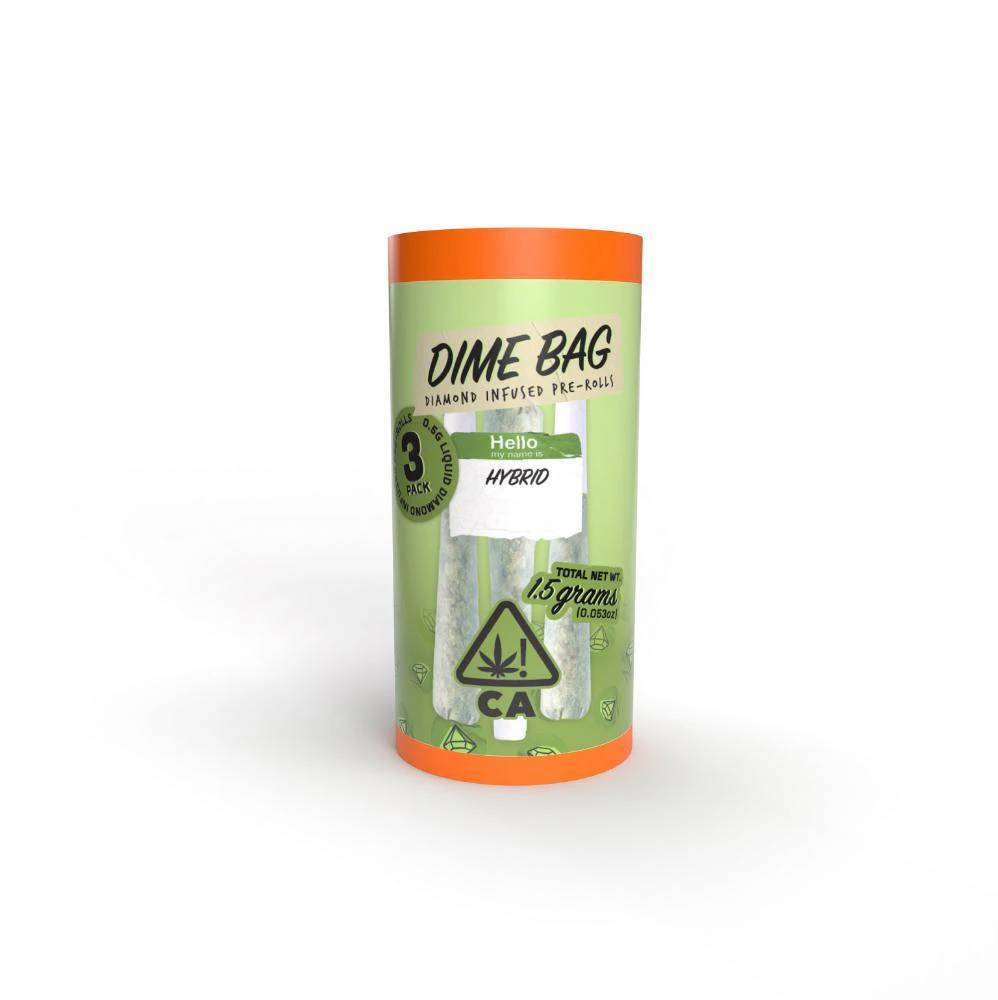 Dime Bag - DimeBag Crystal Coma Infused Preroll 3pack 1.5g Main Image