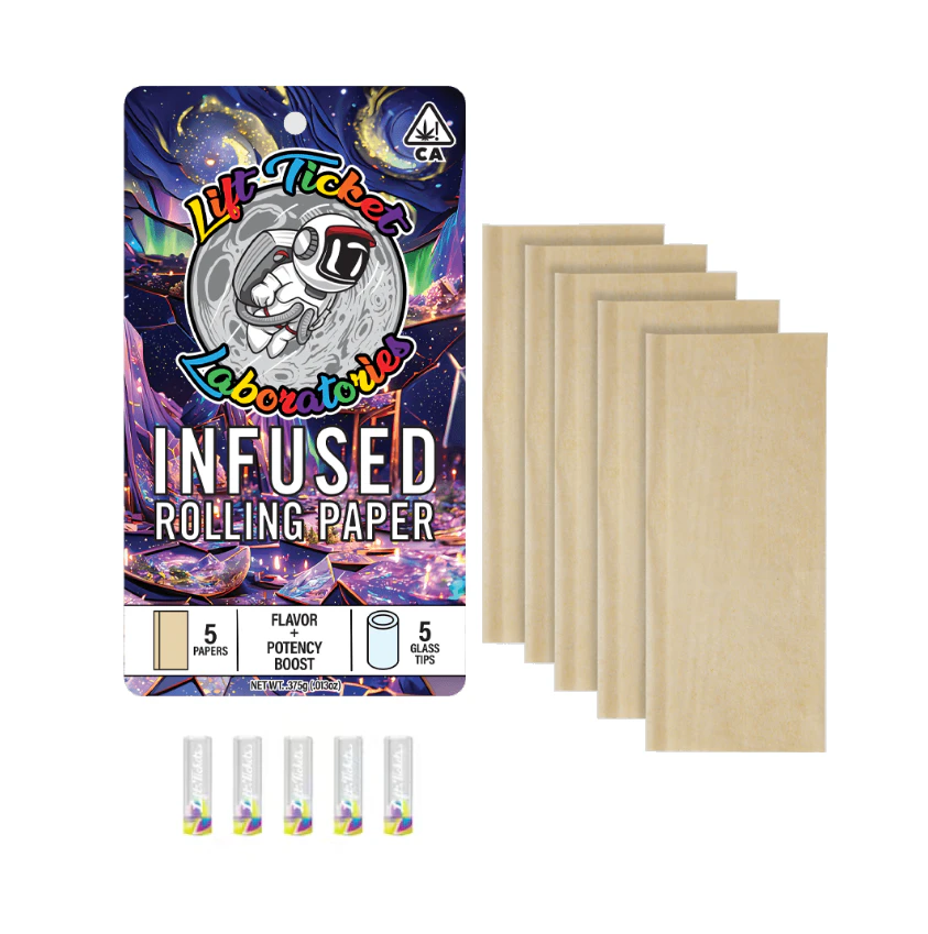 Lift Tickets - OZK INFUSED ROLLING PAPER W/ GLASS TIPS (5PK) - LIFT TICKETS Main Image