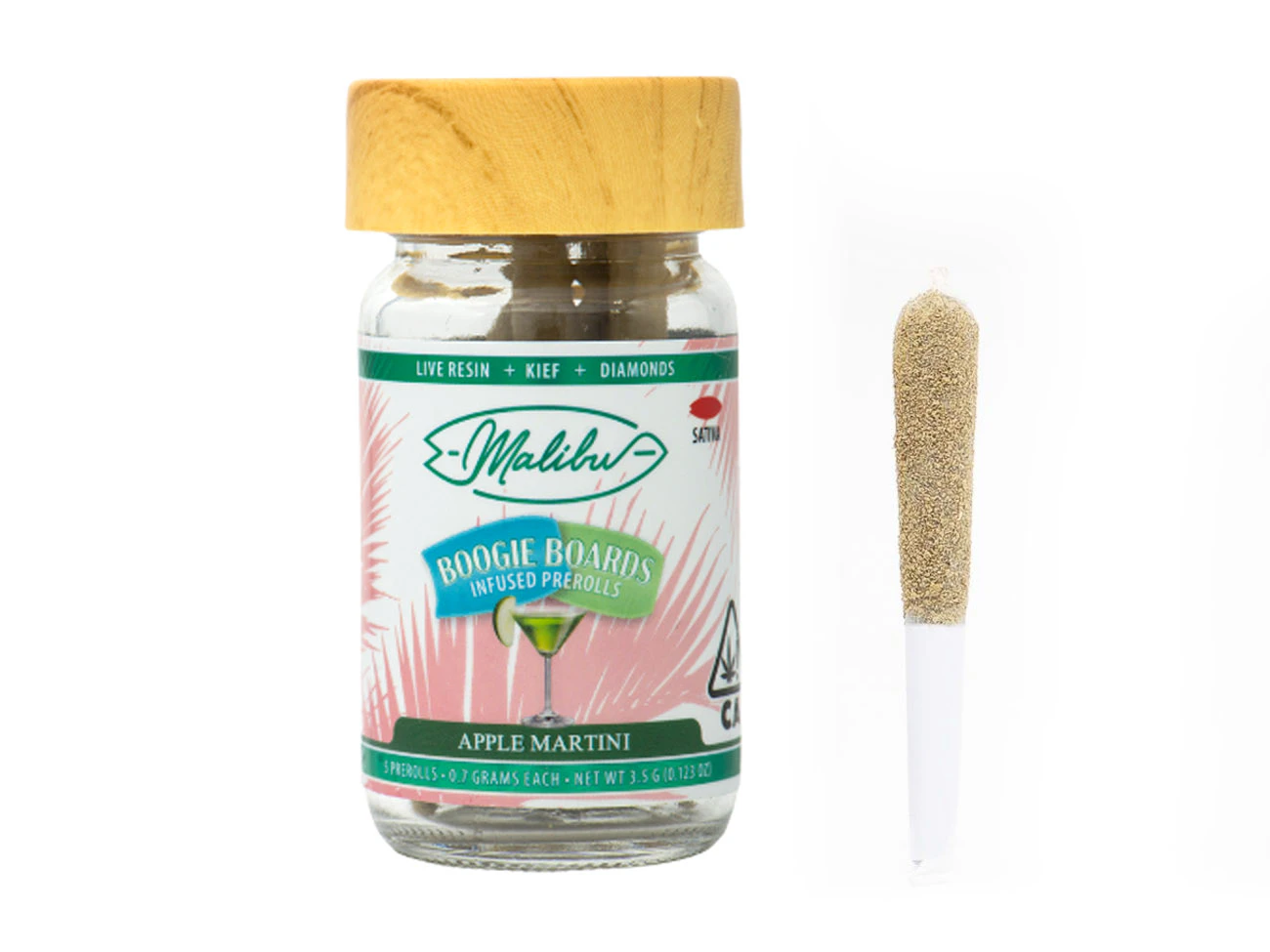 Malibu Gold - Malibu - Apple Martini - 4.2g Boogie Boards Infused Pre-Rolls - 6pk Main Image