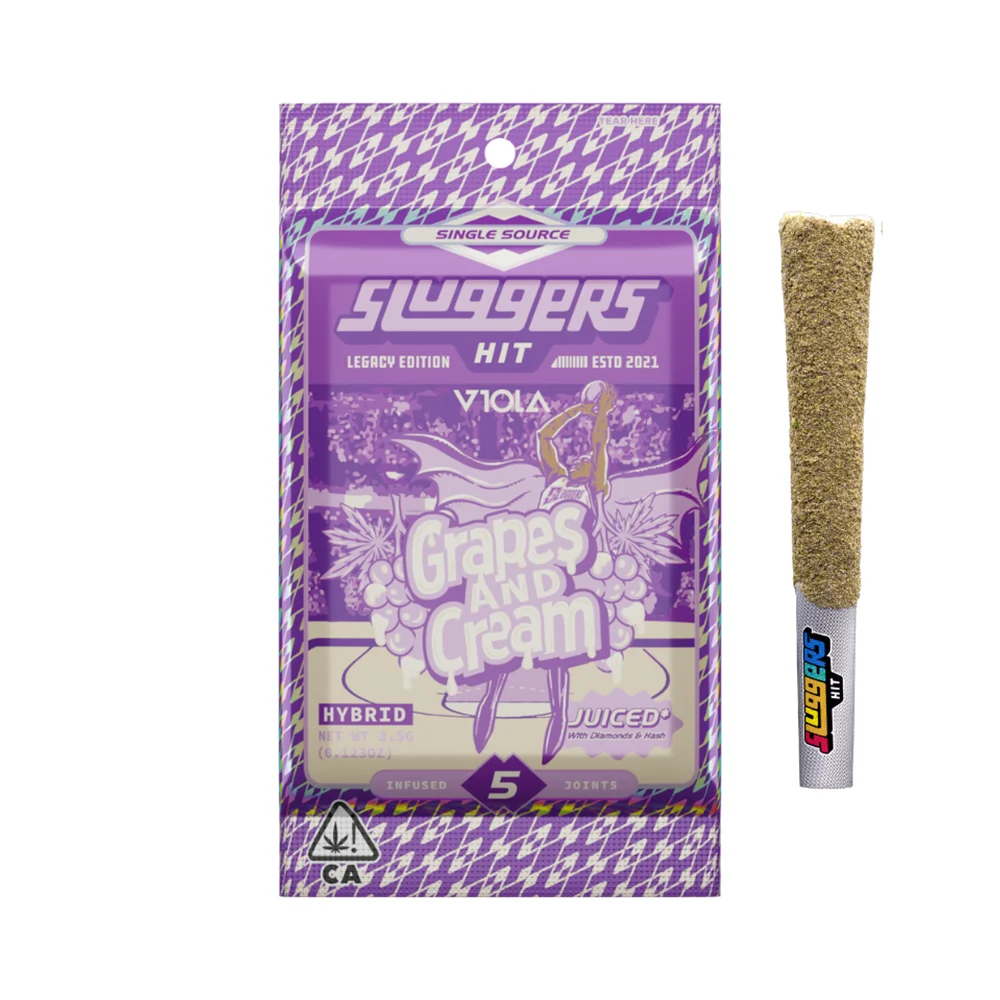 3.5g Sluggers X Viola Infused Pre-Rolls 0.7g-5pk - Grapes